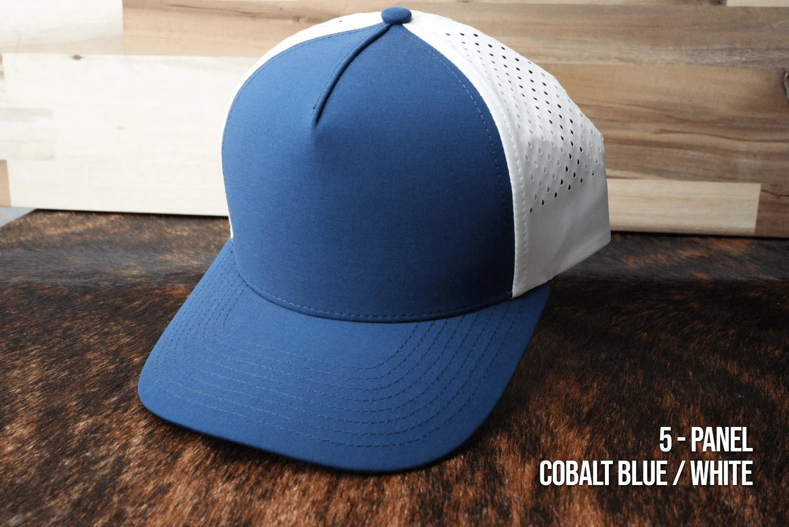 Hat - Cobalt Blue and White