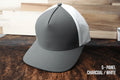 Hat - Charcoal and White