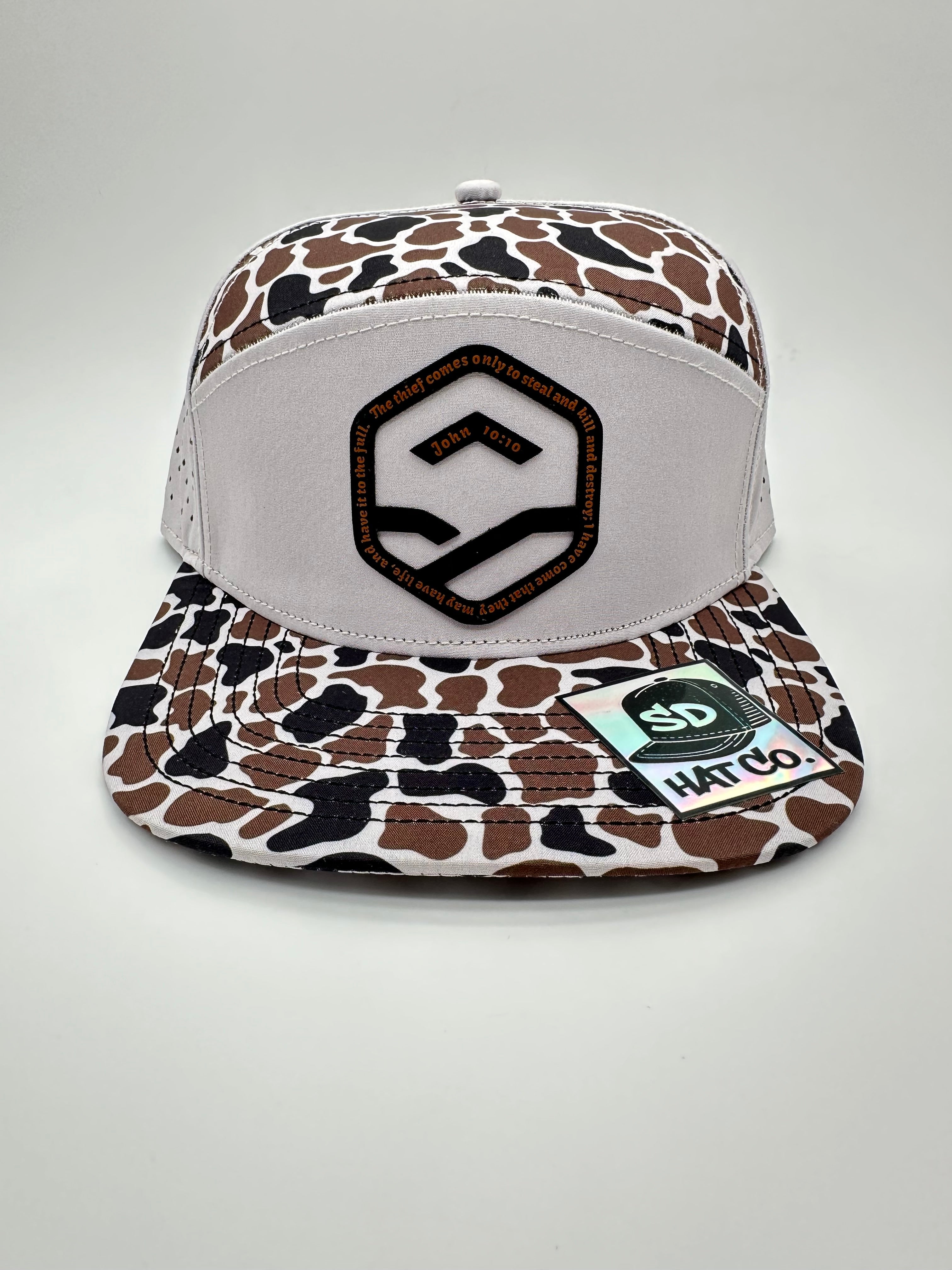 6-Panel - Off White with Brown Camo