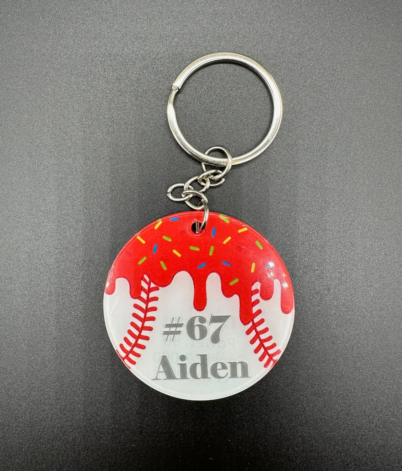 Baseball Drip Keychain