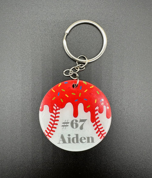 Baseball Drip Keychain